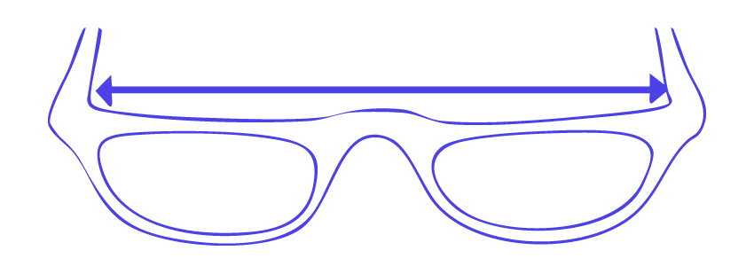 largeur de la monture des lunettes Zeelool